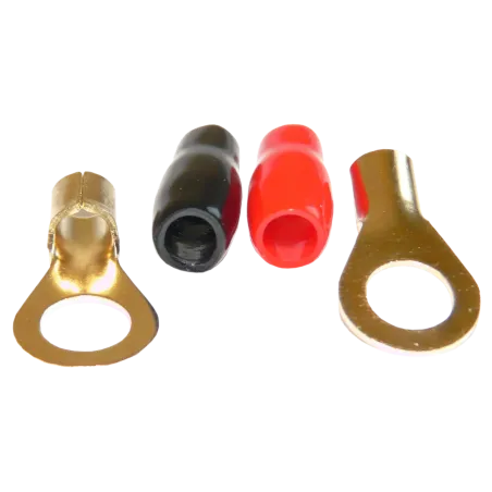 Konektor M8/6GA(0-10mm2) wk oczkowy izol. czerw.+czar. KM58