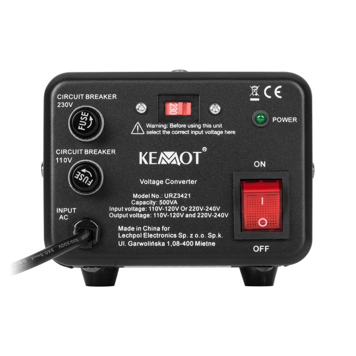 Konwerter napięcia KEMOT 400 W / 500 VA Konwerter napięcia KEMOT 400 W / 500 VA
