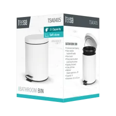 Kosz na śmieci łazienkowy 3 l (biały)