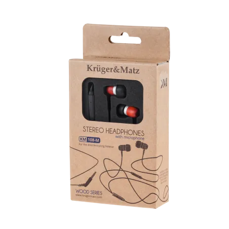 Kruger&Matz słuchawki douszne z mikrofonem KM 108M RW