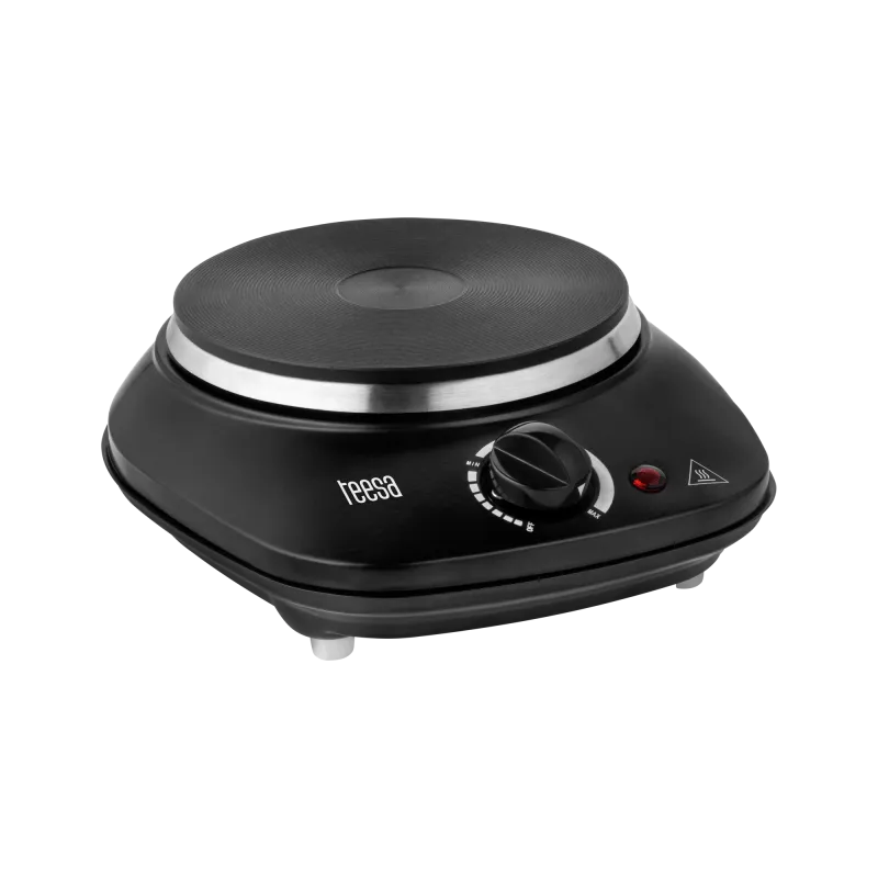 Kuchenka elektryczna przenośna pojedyncza czarna 1000W