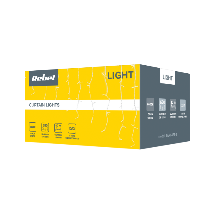 Kurtyna świetlna 10m (660 Led) kolor zimny biały, IP 44 Kurtyna świetlna 10m (660 Led) kolor zimny biały, IP 44