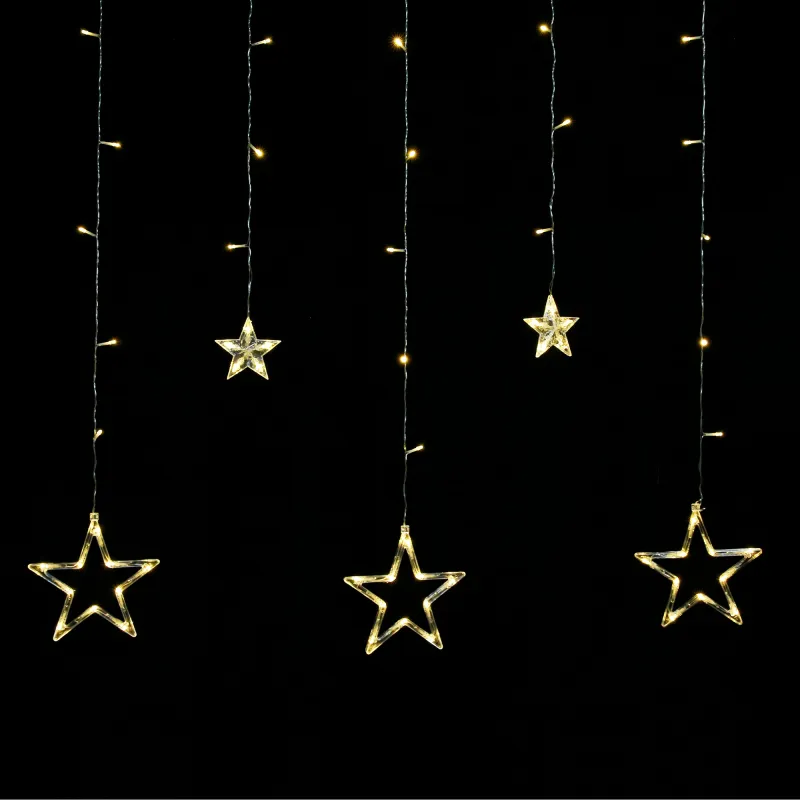 Kurtyna - gwiazdy - ciepłe białe, 230V