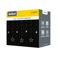 Kurtyna - gwiazdy - ciepłe białe, 230V