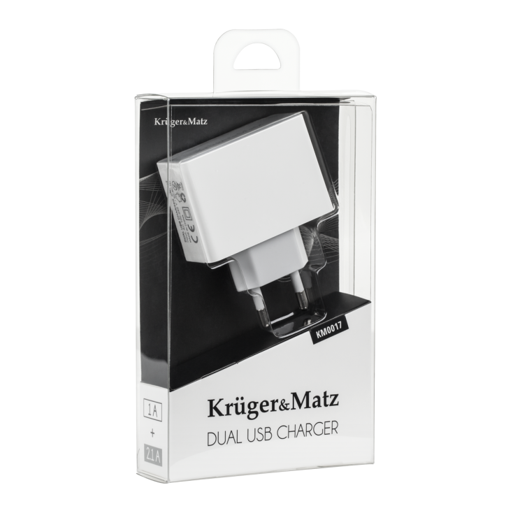 Ładowarka dualUSB Kruger&Matz 2100mA Ładowarka dualUSB Kruger&Matz 2100mA