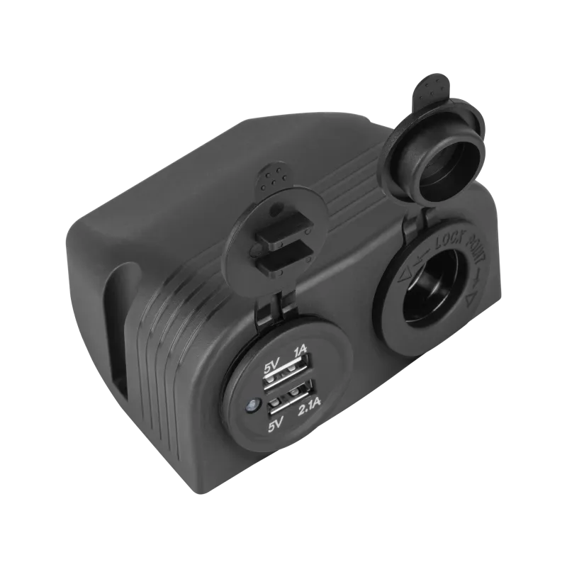 Ładowarka samochodowa 2xUSB 3100 mA + gniazdo zapalniczki