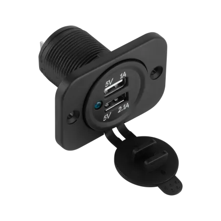 Ładowarka samochodowa 2xUSB do montażu 3100 mA Homologacja E24
