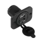 Ładowarka samochodowa 2xUSB do montażu 3100 mA Homologacja E24 Ładowarka samochodowa 2xUSB do montażu 3100 mA Homologacja E24