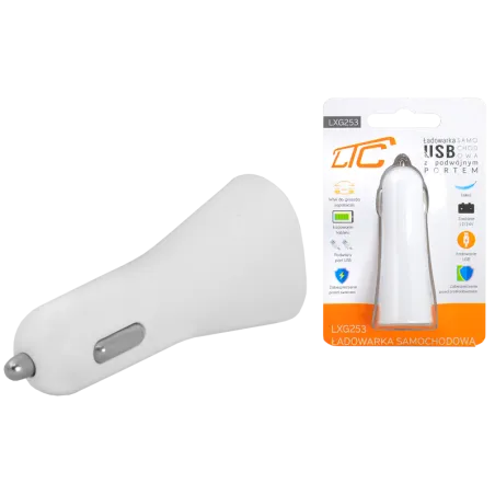 Ładowarka samochodowa dual USB 3,1A LXG253