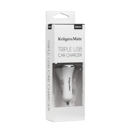 Ładowarka samochodowa Kruger&Matz 3xUSB 5200 mA biała