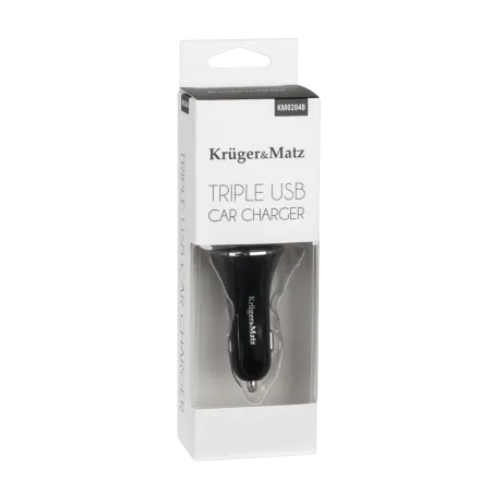 Ładowarka samochodowa Kruger&Matz 3xUSB 5200 mA czarna