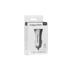 Ładowarka samochodowa Kruger&Matz dual USB 2.4A biała
