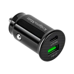 Ładowarka samochodowa Kruger&Matz dual USB 3100 mA z funkcją Quick Charge 3.0 i Power Delivery