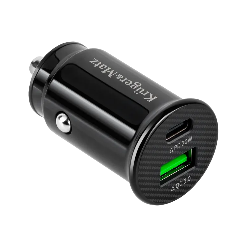 Ładowarka samochodowa Kruger&Matz dual USB 3100 mA z funkcją Quick Charge 3.0 i Power Delivery