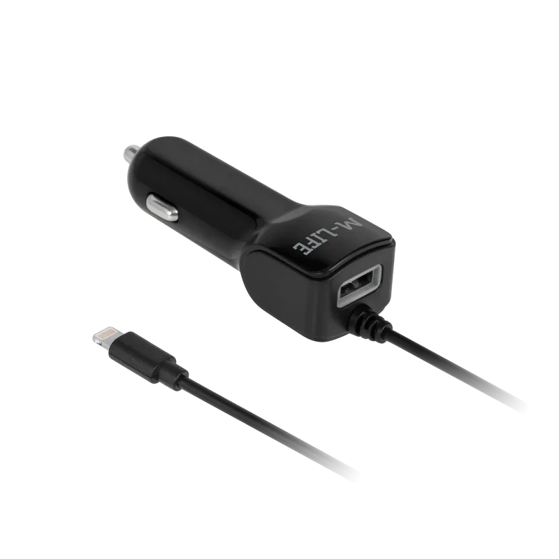 Ładowarka samochodowa M-Life do Apple iPhone, iPad + USB 2100 mA