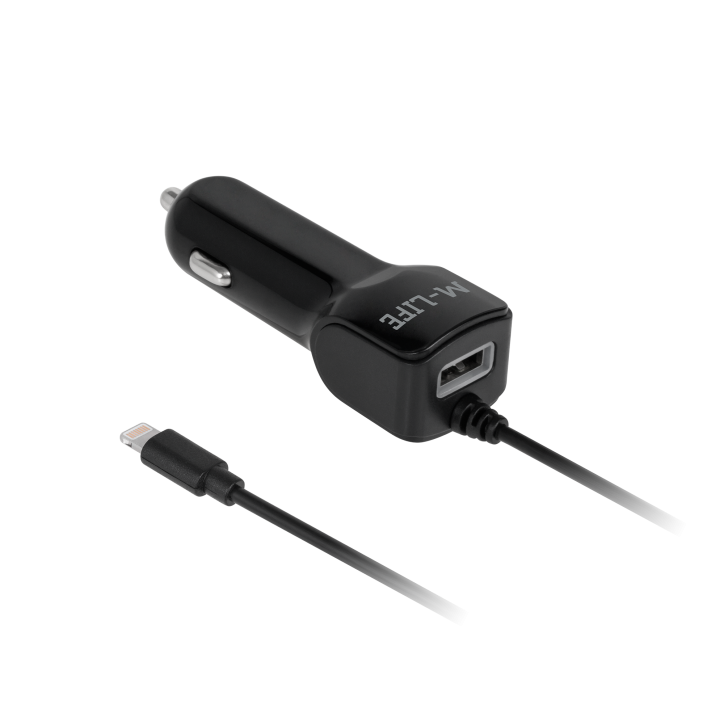 Ładowarka samochodowa M-Life do Apple iPhone, iPad + USB 2100 mA Ładowarka samochodowa M-Life do Apple iPhone, iPad + USB 2100 mA