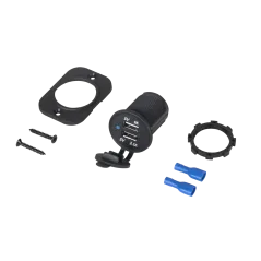 Ładowarka samochodowa USB 12/24V 1A+2.1A montażowa LXG526