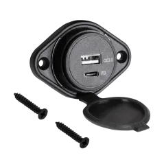 Ładowarka samochodowa USB+USB typu C z funckją Quick Charge i Power Delivery
