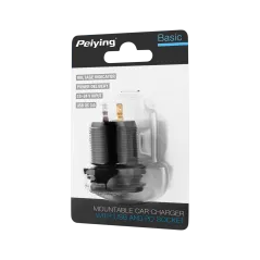 Ładowarka samochodowa USB+USB typu C z funkcją Quick Charge, Power Delivery i miernikiem napięcia 48W