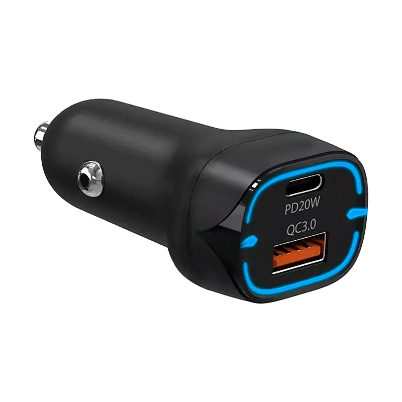 Ładowarka samochodowa z funkcją Power Delivery i Quick Charge 38W Ładowarka samochodowa z funkcją Power Delivery i Quick Charge 38W