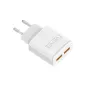 Ładowarka sieciowa dual USB + kabel Typu C 2400 mA Ładowarka sieciowa dual USB + kabel Typu C 2400 mA