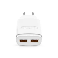 Ładowarka sieciowa dual USB + kabel Typu C 2400 mA