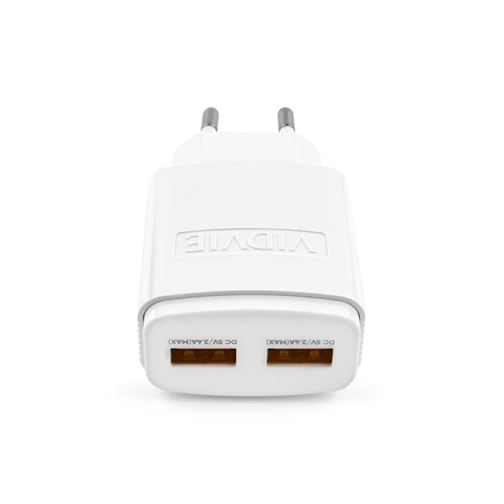 Ładowarka sieciowa dual USB + kabel Typu C 2400 mA Ładowarka sieciowa dual USB + kabel Typu C 2400 mA