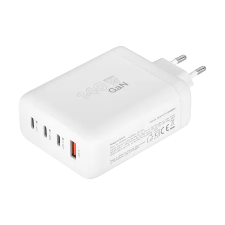 Ładowarka sieciowa Kruger&Matz 140 W GaN z funkcją Quick Charge i Power Delivery