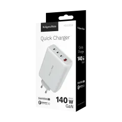 Ładowarka sieciowa Kruger&Matz 140 W GaN z funkcją Quick Charge i Power Delivery