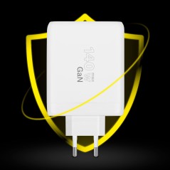 Ładowarka sieciowa Kruger&Matz 140 W GaN z funkcją Quick Charge i Power Delivery