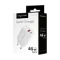 Ładowarka sieciowa Kruger&Matz 45 W GaN z funkcją Power Delivery i Quick Charge Ładowarka sieciowa Kruger&Matz 45 W GaN z funkcją Power Delivery i Quick Charge