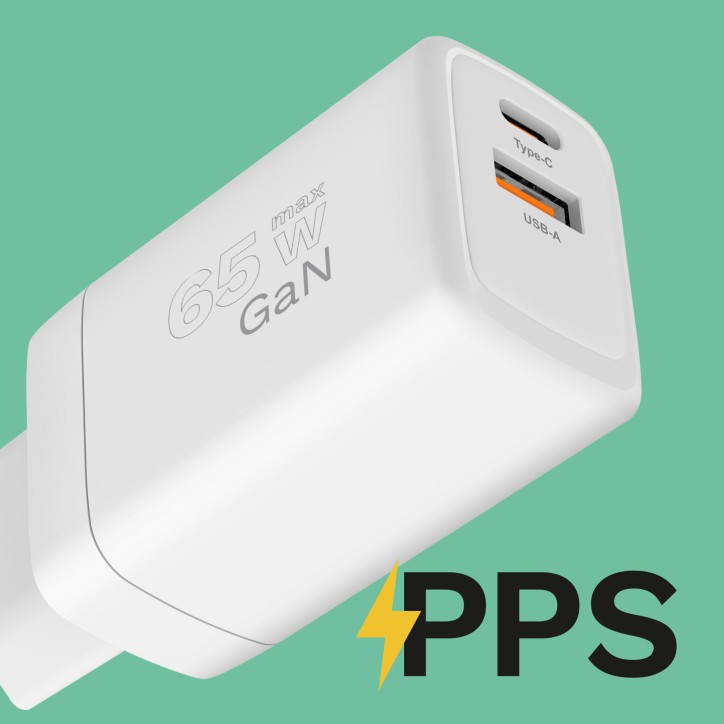 Ładowarka sieciowa Kruger&Matz 65 W GaN z funkcją Power Delivery i Quick Charge Ładowarka sieciowa Kruger&Matz 65 W GaN z funkcją Power Delivery i Quick Charge