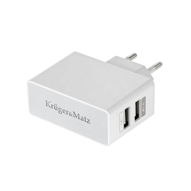Ładowarka sieciowa Kruger&Matz dual USB 2100 mA