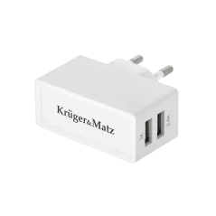 Ładowarka sieciowa Kruger&Matz dual usb 2400 mA