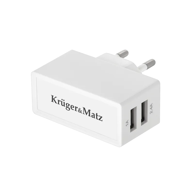Ładowarka sieciowa Kruger&Matz dual usb 2400 mA Ładowarka sieciowa Kruger&Matz dual usb 2400 mA