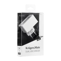 Ładowarka sieciowa Kruger&Matz dual usb 2400 mA