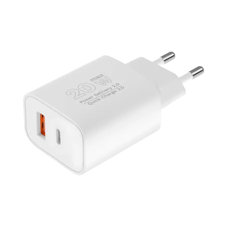 Ładowarka sieciowa Kruger&Matz GaN dual USB z funkcją Power Delivery i Quick Charge