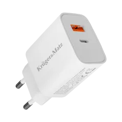 Ładowarka sieciowa Kruger&Matz GAN dual USB z funkcją Power Delivery i Quick Charge
