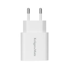 Ładowarka sieciowa Kruger&Matz GAN dual USB z funkcją Power Delivery i Quick Charge