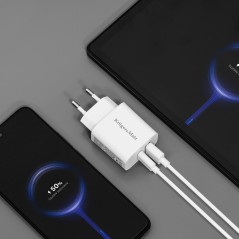 Ładowarka sieciowa Kruger&Matz GAN dual USB z funkcją Power Delivery i Quick Charge