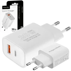 Ładowarka sieciowa Kruger&Matz GAN dual USB z funkcją Power Delivery i Quick Charge