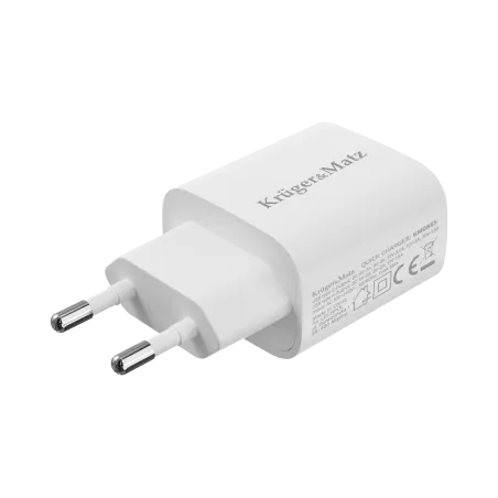 Ładowarka sieciowa Kruger&Matz GAN dual USB z funkcją Power Delivery i Quick Charge KM0855