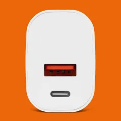 Ładowarka sieciowa Kruger&Matz GAN dual USB z funkcją Power Delivery i Quick Charge KM0855