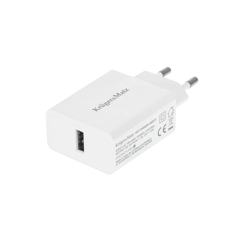 Ładowarka sieciowa Kruger&Matz USB z funkcją Pump Express 2.0 Ładowarka sieciowa Kruger&Matz USB z funkcją Pump Express 2.0