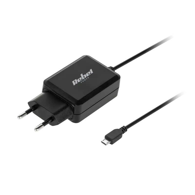 Ładowarka sieciowa microUSB 2100 mA Rebel Ładowarka sieciowa microUSB 2100 mA Rebel