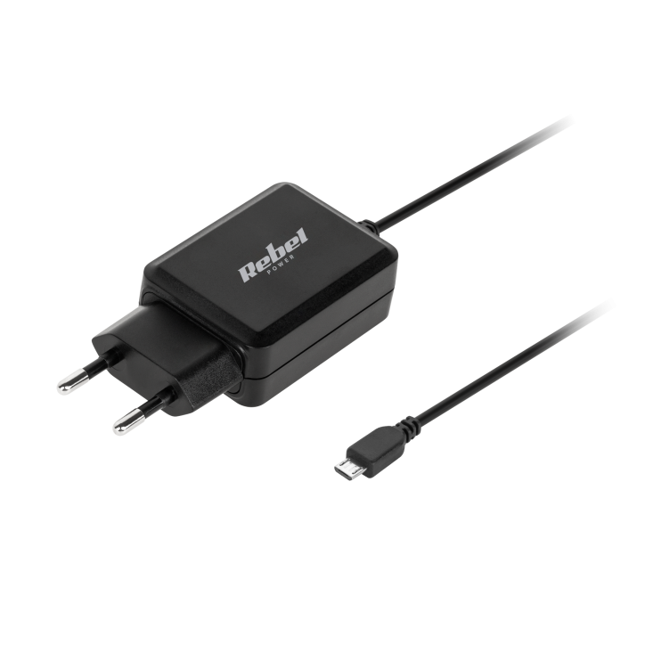 Ładowarka sieciowa microUSB 2100 mA Rebel Ładowarka sieciowa microUSB 2100 mA Rebel