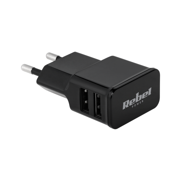 Ładowarka sieciowa Rebel 2xUSB 2000 mA Ładowarka sieciowa Rebel 2xUSB 2000 mA