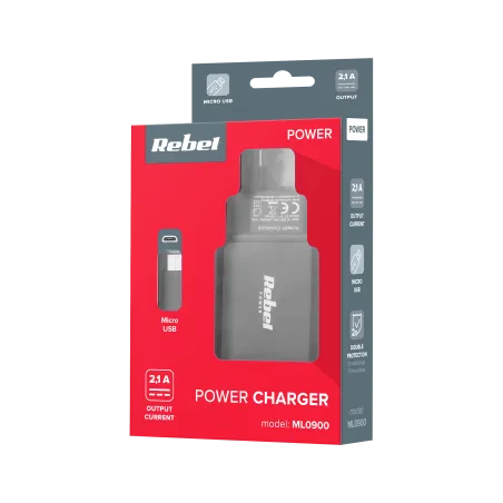Ładowarka sieciowa REBEL micro USB 2100 mA