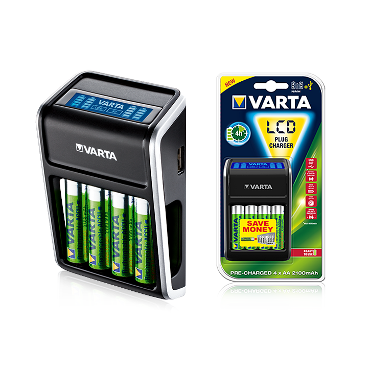 Ładowarka VARTA Plug LCD+4xAA2100mAh Ładowarka VARTA Plug LCD+4xAA2100mAh