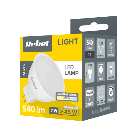 Lampa Led Rebel 7W, MR16 4000K, 230V